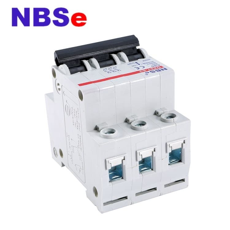 NBSe DZ47-63 3P 20A Electrical Mcb Switch High Fire Resistant IEC60898 Standard