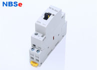 2NO 220v Coil Contactor , Electrical Contactor Box Din Rail With Manual