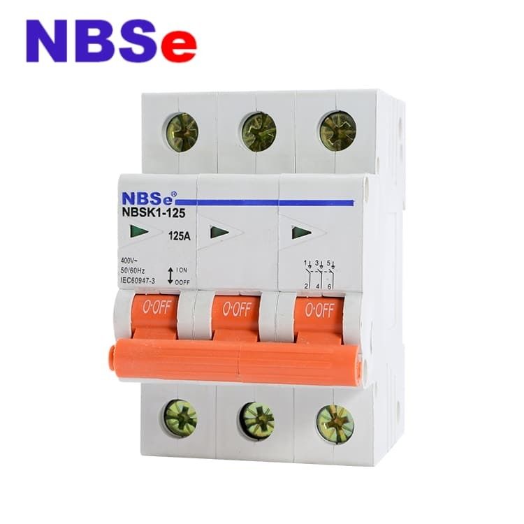 High Stability AC Triple Pole Isolator Switch 125A High Breaking Capacity 