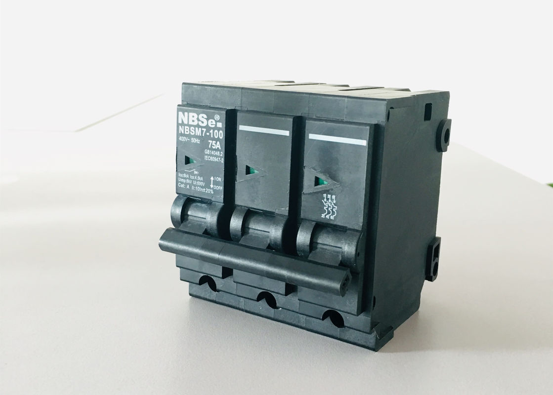 NBSe 75A 3 Phase Plug Fuse Circuit Breaker NBSM7-100 Series Black / White