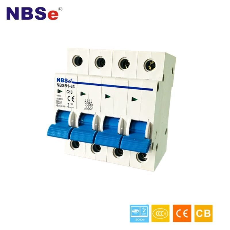 Lightweight Four Pole Circuit Breaker High Short Circuit Capacity NBSB1 Series