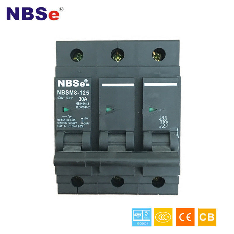 NBSM8-125 3P Smart Plug Fuse Circuit Breaker 30A Thermal / Magnetic Release