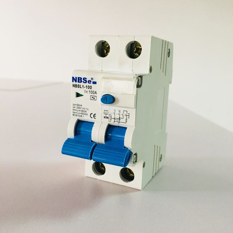 NBSL1-100 Series Residual Current Circuit Breaker AC 50/60Hz Long Mechanical Life