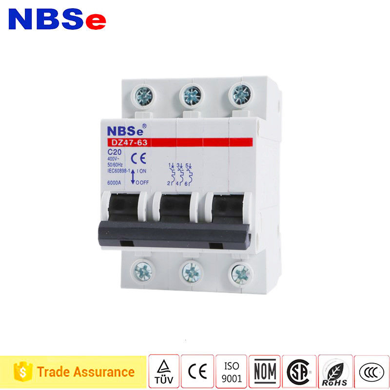 IEC60898 3P Type D Circuit Breaker High Power Industrial Applications