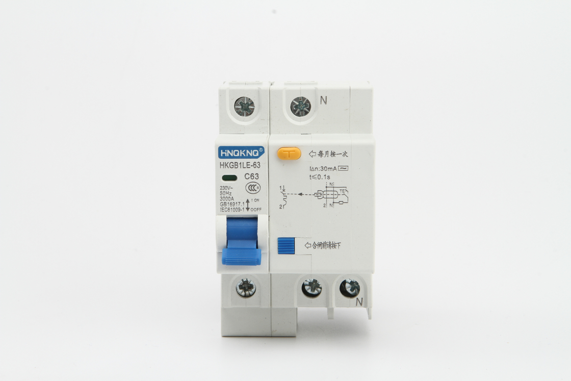 440V Residual Current RCBO Circuit Breaker Copper With Overcurrent Protection